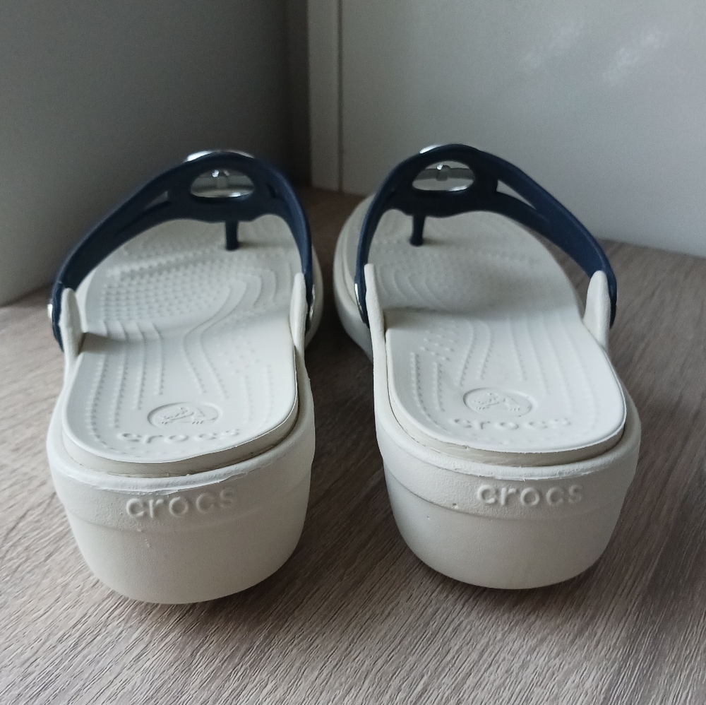 🌷 Crocs Sanrah Wedge Flip Flop Sandals - Picture 9 of 16
